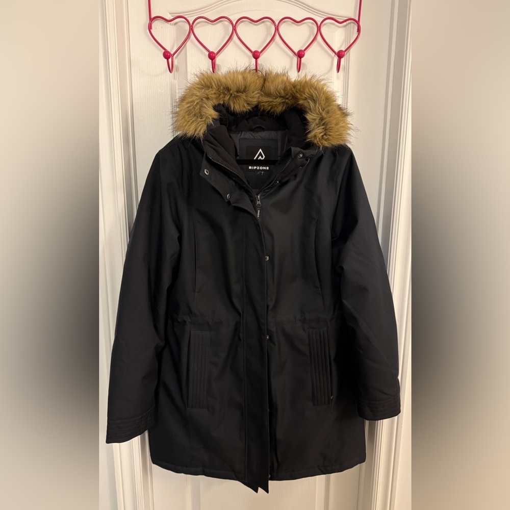 Women’s Ripzone Black Parka Winter Jacket